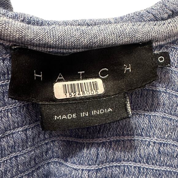 Hatch Sarah Maternity Dress Blue Smocked Ruffle Midi Cotton Elegant Size 0 (XS) - Picture 7 of 8